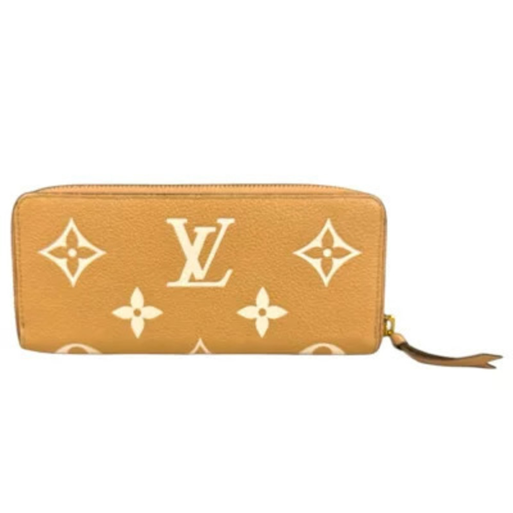 Louis Vuitton Clemence Portefeuille Empreinte Monogram Long Wallet Bicolor Brown